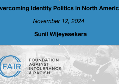 Nov. 12, 2024 – Overcoming Identity Politics in America: The Organization FAIR